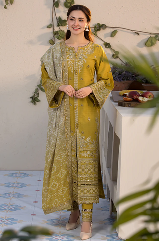 Laam - Winter 3PC Dhanak Embroidered Suit-
