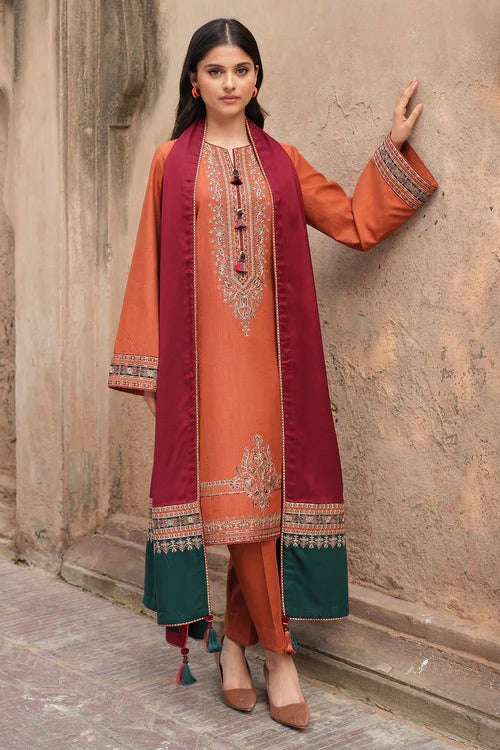 Nose Pill  – Luxury Embroidered 3-Piece in DHANAK UNSTICED