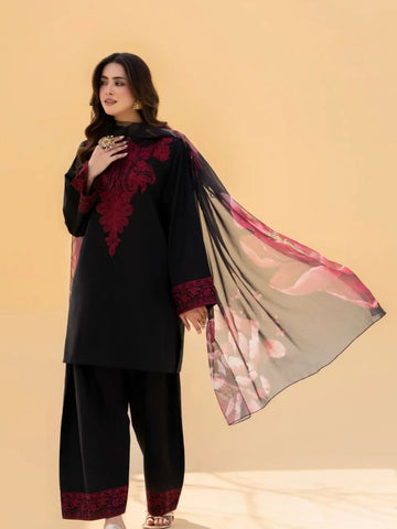 Zaroon – Luxury Embroidered 3-Piece in linen