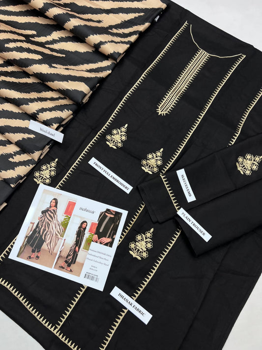 MAHMAR Dhanak FABRIC 3PC Unstiched