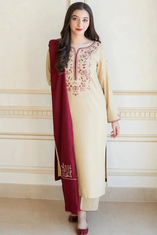 ASLINE– Luxury Embroidered 3-Piece in DHANAK