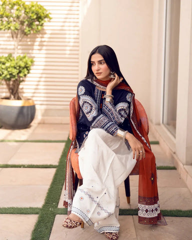JAZMIN Unstiched 3 PC Embroidery