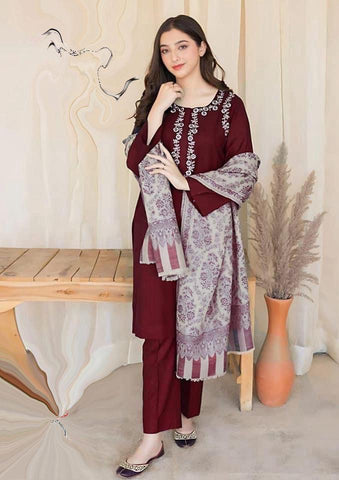 ASLINE– Luxury Embroidered 3-Piece in DHANAK