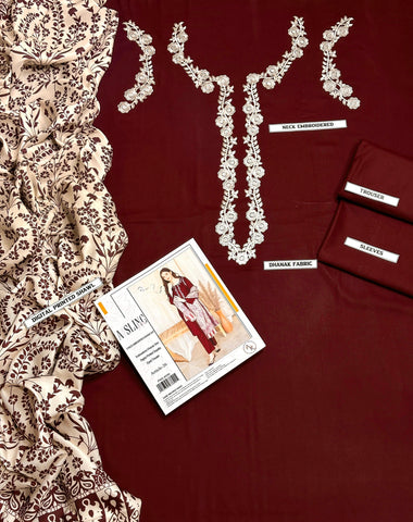 ASLINE– Luxury Embroidered 3-Piece in DHANAK