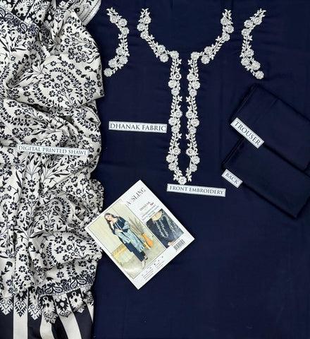 ASLINE– Luxury Embroidered 3-Piece in DHANAK